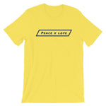 #ejm# - #theejmstore.com#Peace x LoveT-ShirtEJM Aesthetics ApperalThe EJM Store7603104_4181YellowSPeace x Love