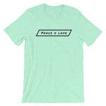 #ejm# - #theejmstore.com#Peace x LoveT-ShirtEJM Aesthetics ApperalThe EJM Store7603104_8502Heather MintSPeace x Love